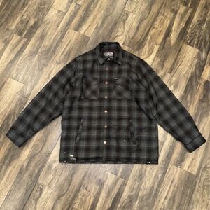Snap-On Dixxon Flannel Co. Plaid Full-Zip Snap Button Work Jacket Men's Size XL